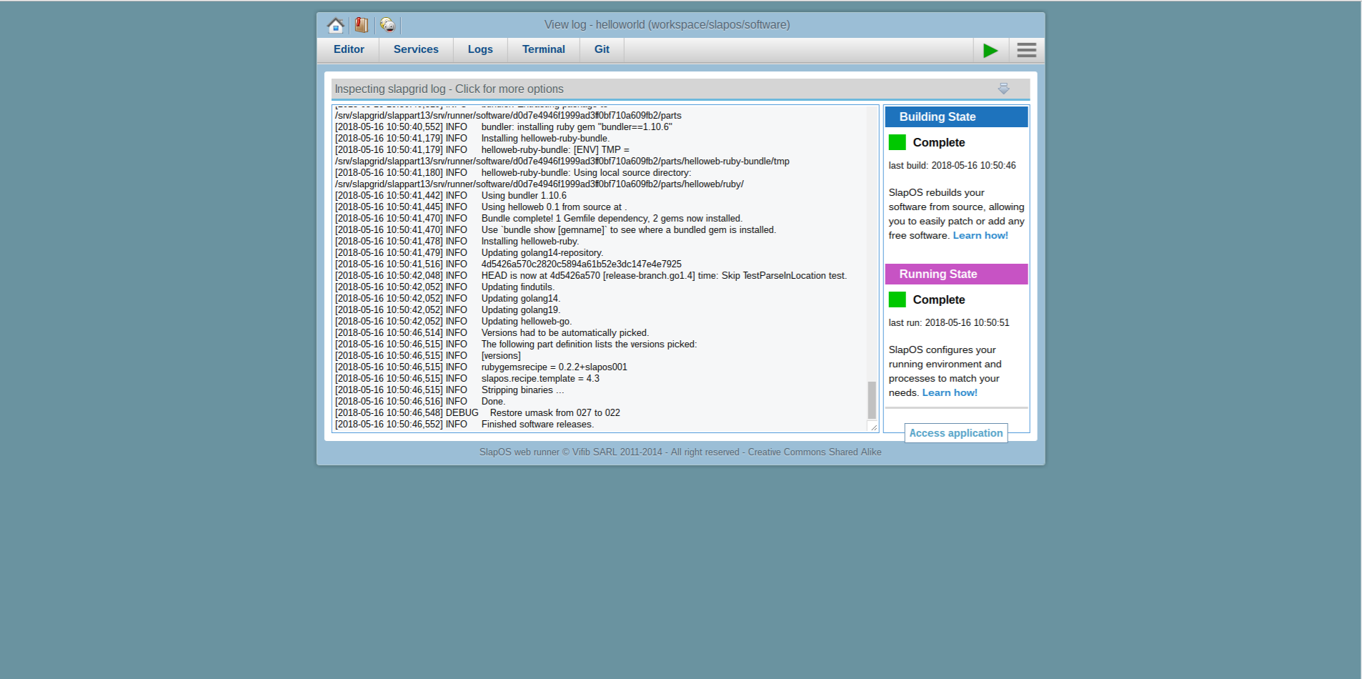 Extending Software Release - Webrunner Interface - Software Rebuild Completed